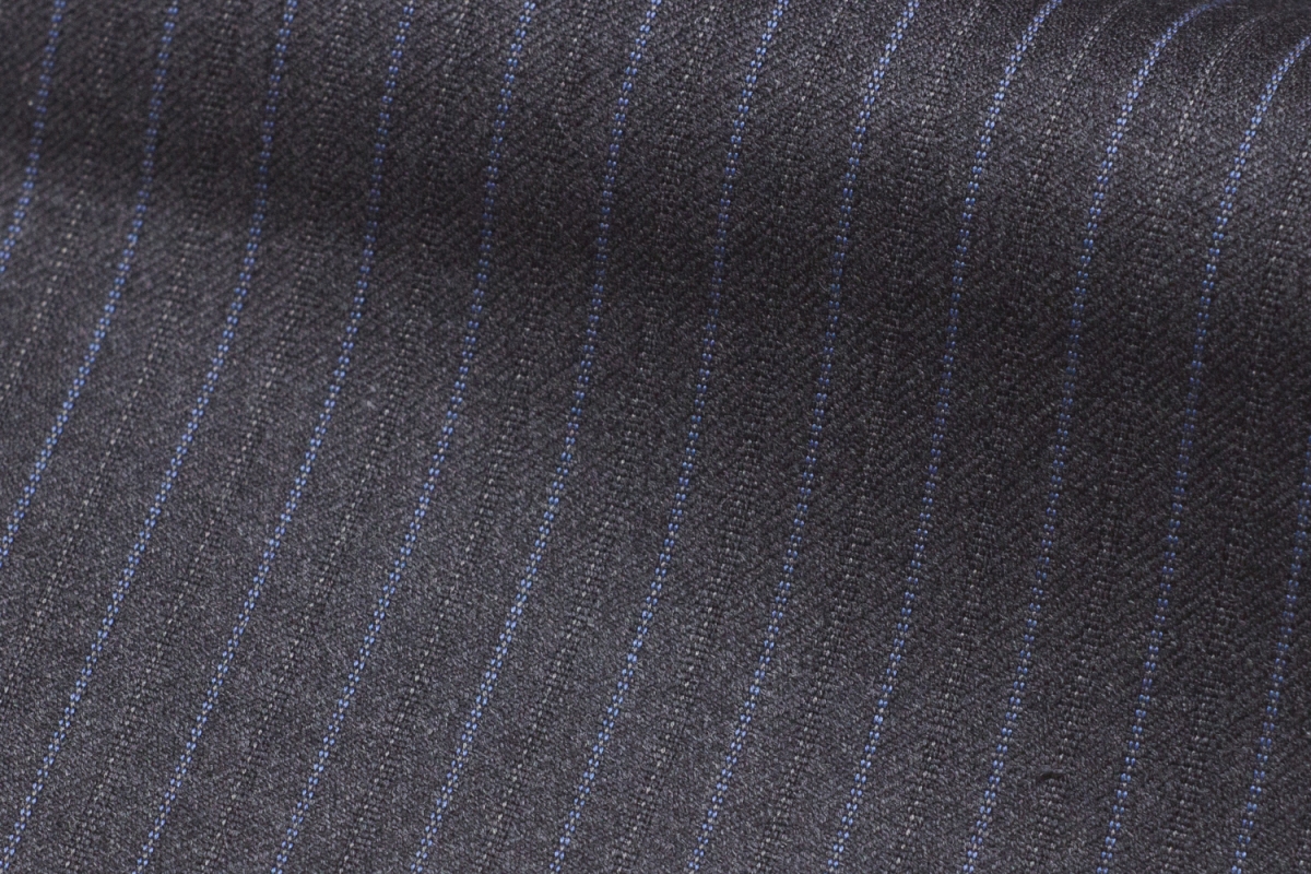 Grey With Faint Blue Pinstripe