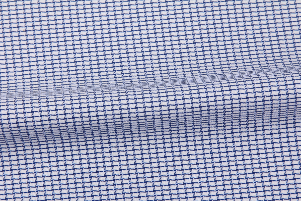 Houndstooth Blue White