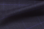 Dark Navi Herringbone with Blue Checks